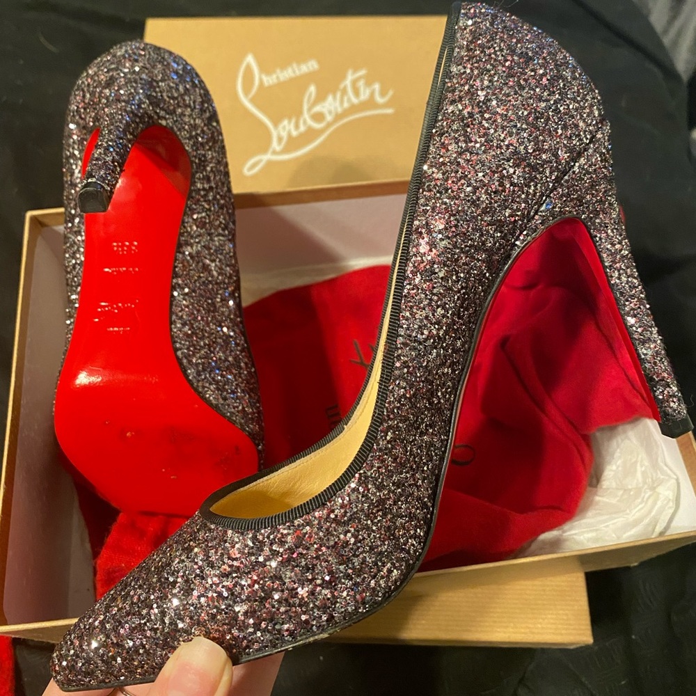 Authentic Christian louboutin pigalle 100 glitter